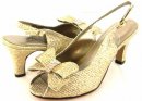 Floral DP721 Womens Gold Dress Shoes