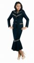 Odeliah Denim 8124 Animal Print Loop Trim Nail Head Embelished 3