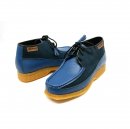 British Collection Knicks-Blue and Blue Leather/Suede Slip-on