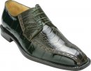 Belvedere "Cava" Emerald Green Genuine Ostrich/Eel Shoes