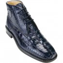 Belvedere Rico Ostrich/Crocodile Ankle Boots Navy