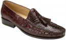 Belvedere "Bari" Brown Genuine Crocodile Belly and Ostrich Skin