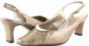Floral DP723 Womens Bronze Dress Shoes