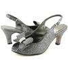 Floral DP721 Womens Black Dress Shoes
