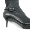 SoleMani Women's Rochelle Black Leather 12" calf size