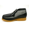 British Collection Apollo-Black & Grey Leather and Sued Slip-ons