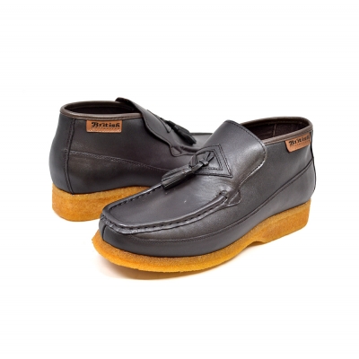 British Collection Classic-Brown Leather Slip-on with Tassle