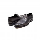 British Collection "Shiraz" Black Croc Leather