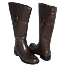 David Tate wanda Brown Leather Wide calf