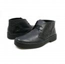 British Collection Men's Playboy Ostrich Boot Black Leather