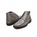 British Collection Gray Ostrich and Wingtip Leather