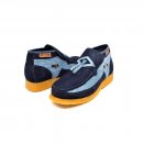 British Collection Palace-L.Blue/Navy Leather/Suede Slip-on