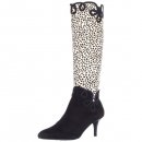 J.Renee Women's Paulina Knee-High Boot Black/White