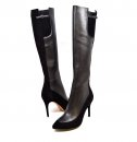 SoleMani Women's Aviva X-Slim 12"-13" Calf Black Leather Boot
