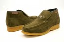 British Collection Checkers-Olive Suede Slip-ons