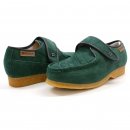 British Collection Royal Old School Slip On Green Suede Shoes