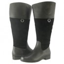 Ros Hommerson Chip boot Black Leather suede wide calf