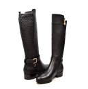 SoleMani Women's Naz X-Slim 13" Calf Black Leather Boot