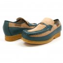 British Collection Power Old School Slip On Tan/Blue