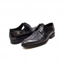 British Collection "Elegance" Black Croc Leatherr