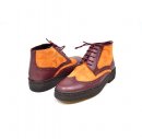 British Collection Wingtip Two-Tone Burg Leather/Rust Suede