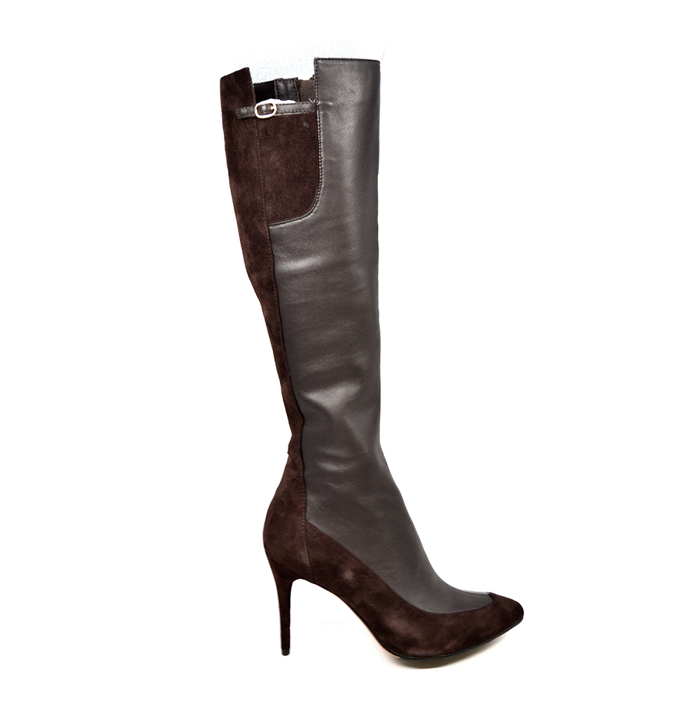 SoleMani Women's Aviva X-Slim 12-13 Calf Brown Leather Boot [avivabrown ...