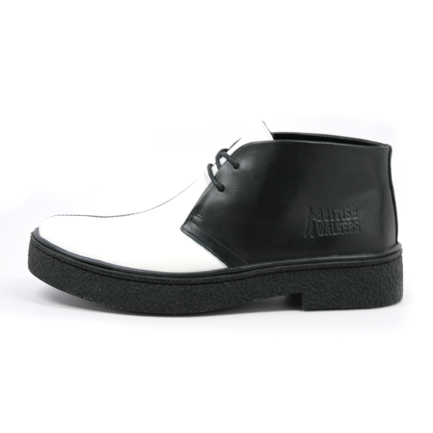 British Walkers Men's Playboy Chukka Boot Black/White Split Toe [1226 ...