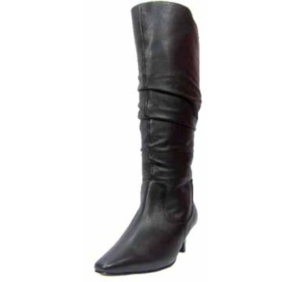 Ros Hommerson Trumpet Wide Calf Boot Black Leather