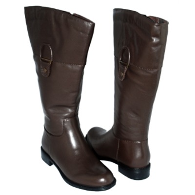 David Tate Eileen Brown Leather Wide Wide Calf