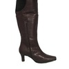 Peearge LB7060 Ladies Thigh High Boots Brown Leather