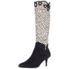 J.Renee Women's Paulina Knee-High Boot Black/White