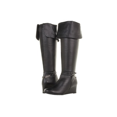 Ros Hommerson Tami Super Wide calf Black Leather over the knee