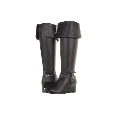 Ros Hommerson Tami Wide calf Black Leather over the knee