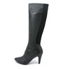 SoleMani Women's Ana Black Leather 12" calf size