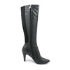SoleMani Women's Ana Black Leather 12" calf size
