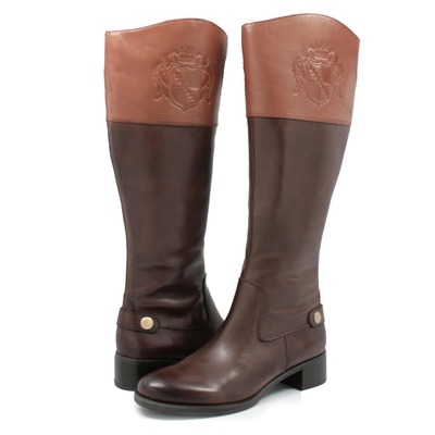 Franco Sarto Women's Chip Riding Boots Brown/Banana Bread Leathe