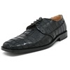 David Eden Men's Trek Patchwork Ostrich Leg Leather Black