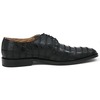 David Eden Men's Trek Patchwork Ostrich Leg Leather Black