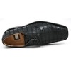 David Eden Men's Trek Patchwork Ostrich Leg Leather Black