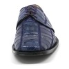 David Eden Men's Trek Patchwork Ostrich Leg Leather Violet