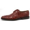 David Eden Men's Trek Patchwork Ostrich Leg Leather Cognac