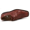 David Eden Men's Trek Patchwork Ostrich Leg Leather Cognac