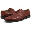 David Eden Men's Trek Patchwork Ostrich Leg Leather Cognac