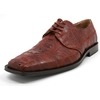 David Eden Men's Trek Patchwork Ostrich Leg Leather Cognac