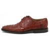 David Eden Men's Trek Patchwork Ostrich Leg Leather Cognac