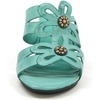 Rose Petals SURI Turquoise Leather Sandals