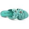 Rose Petals SURI Turquoise Leather Sandals