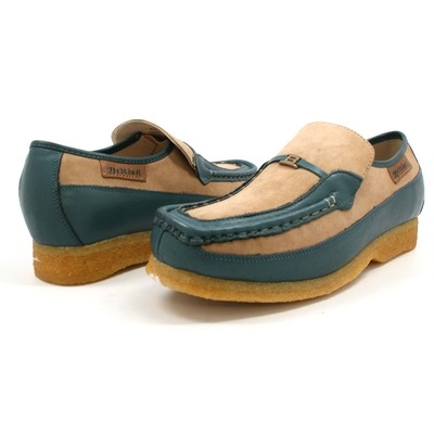 British Collection Power Old School Slip On Tan/Blue