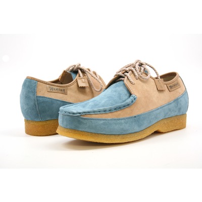 British Collection Crown-Blue/Beige Suede