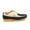 British Collection Crown-Navy/Beige Leather Suede